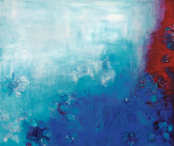 Ñandutí en rojo, blanco y azul -
2011 | acrylic on canvas
